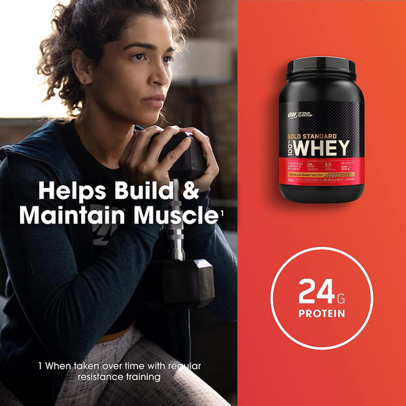 Supplement Whey Protein Gold Standard Optimum Nutrition Peanut Butter Chocolate 2lb