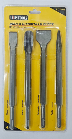 HAMMER BIT SET 4PCS USTOOLS BCT401 HAMMER BIT SET 4PCS USTOOLS BCT401