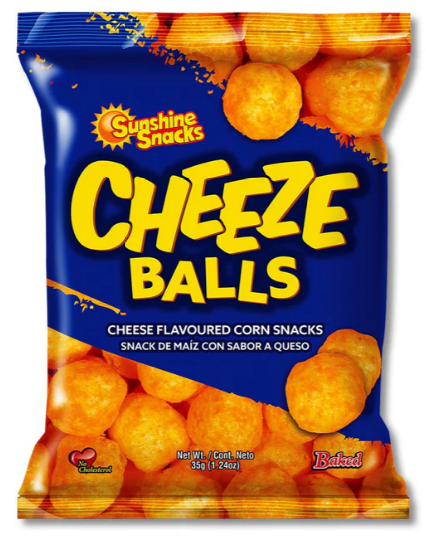 SUNSHINE SNACKS CHEEZE BALLS 35g 1.24oz