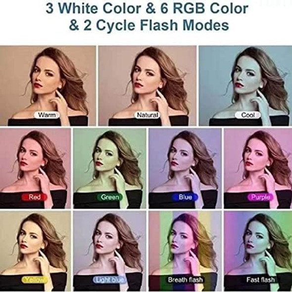 LED RING LIGHT 12" MJ33 RGB WITH TRIPOD STAND
