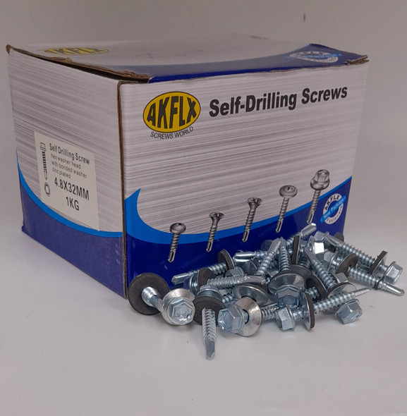 SCREW IND. 4.8 X 32MM METAL-METAL 1 KG BOX AKFLX (APPROX 196PCS)