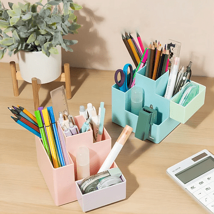 STATIONERY PEN HOLDER DESK ORGANIZER DELI PK201 PEN CUP