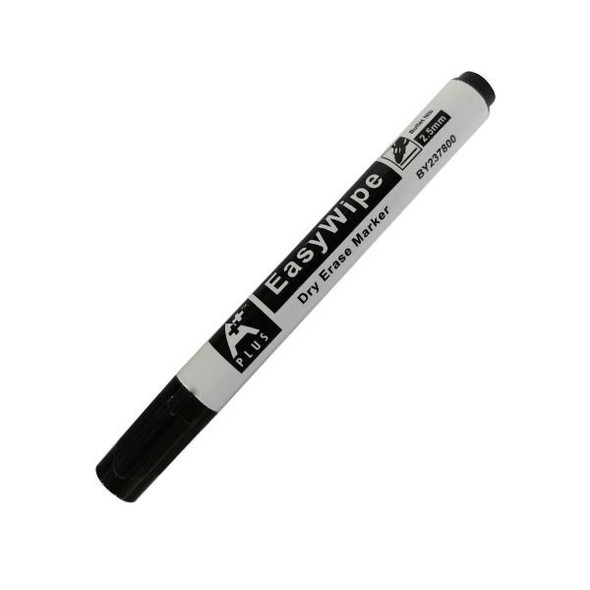 STATIONERY WHITEBOARD DRY ERASE MARKER BEIFA A+ PLUS BLACK EASYWIPE BY237800 BULLET NIB 12PCS BOX STATIONERY WHITEBOARD DRY ERASE MARKER BEIFA A+ PLUS BLACK EASYWIPE BY237800 BULLET NIB 12PCS BOX