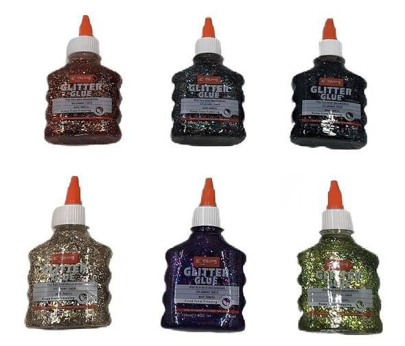 STATIONERY GLUE GLITTER WASHABLE YALONG TO GO YL192117 100ml 3.4oz
