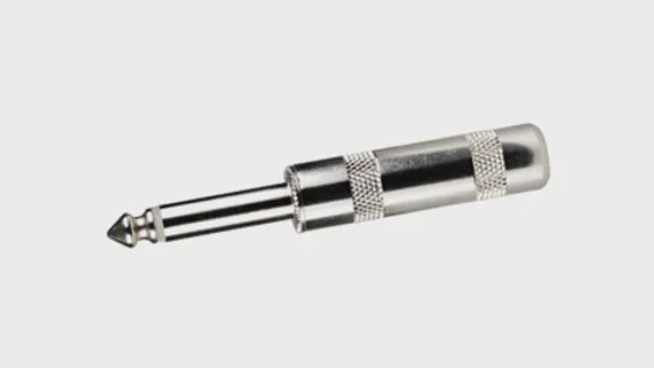 PLUG 1 1/4" MALE MONO SILVER METAL STUDIO Z X-571G
