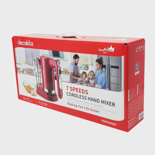 CAKE MIXER HAND CORDLESS DECAKILA KMMX006R 7-SPEED 90W LITHIUM BATTERY