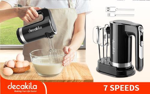CAKE MIXER HAND CORDLESS DECAKILA KMMX006B 7-SPEED 90W LITHIUM BATTERY