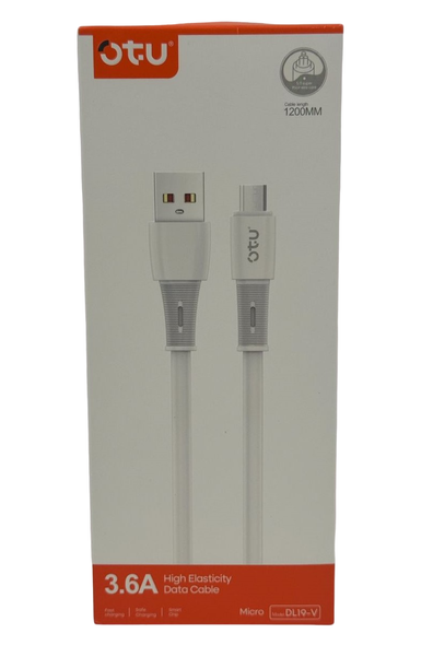 CHARGER CABLE USB OTU DL19-V 1200MM MICRO 3.6A HIGH ELASTICITY DATA CABLE