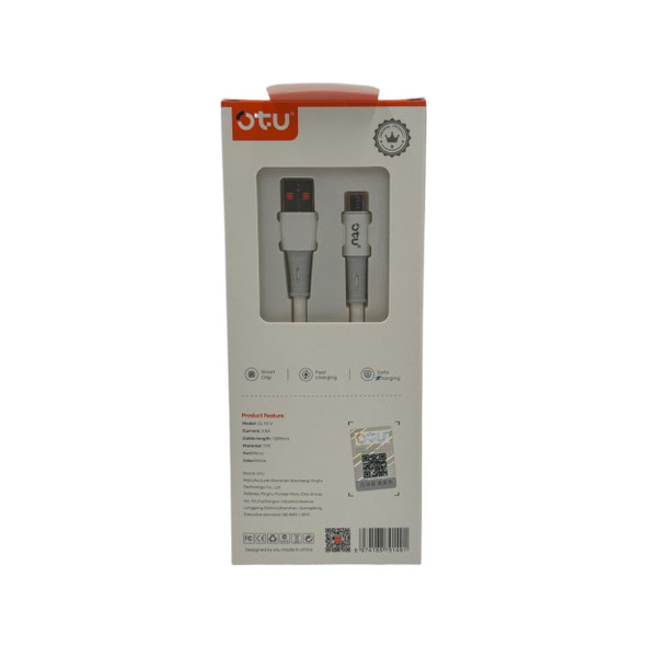 CHARGER CABLE USB OTU DL19-V 1200MM MICRO 3.6A HIGH ELASTICITY DATA CABLE