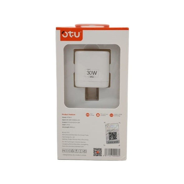 CHARGER CABLE USB OTU MT06-C TYPE-C TO TYPE-C PD 30W FULLY COMPATIBLE GAN FAST CHARGER KIT