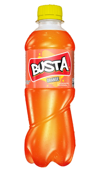 BUSTA ORANGE FLAVOURED DRINK 355ml 12 fl oz.