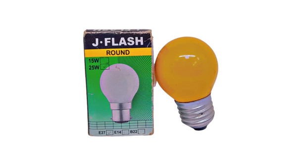 BULB SCREW J.FLASH E27 25W 110V COLOURED BULB SCREW J.FLASH E27 25W 110V COLOURED