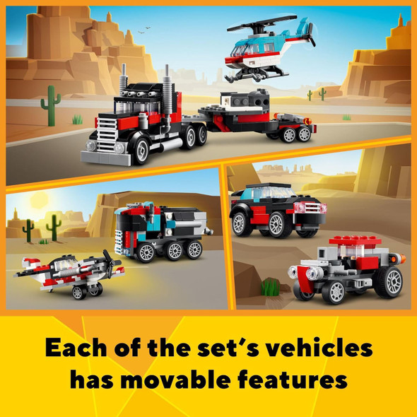 Toy LEGO Creator Flatbed Truck with Helicopter 31146 270pcs Toy LEGO Creator Flatbed Truck with Helicopter 31146 270pcs