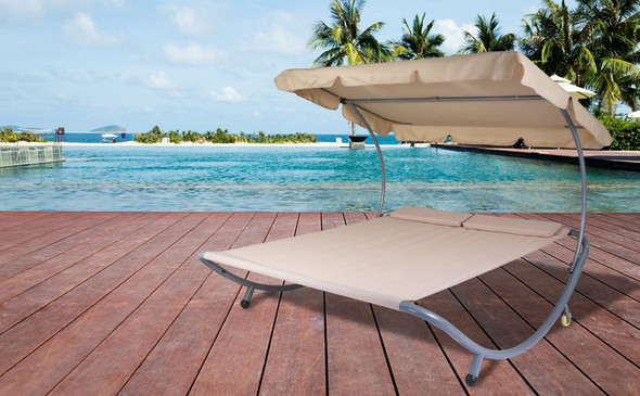 BEACH LOUNGE BED HJ-6118-4 NVS23920011 200X173X155CM J6118-4