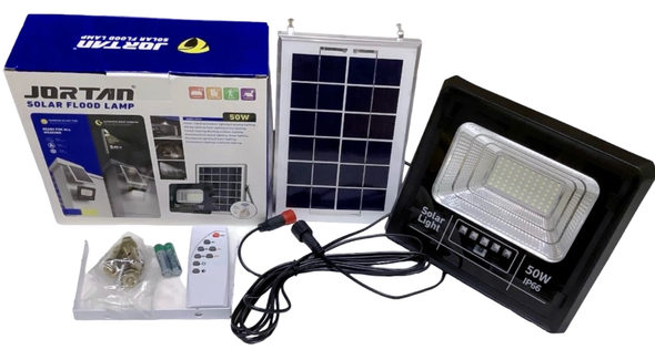 LAMP LED SOLAR FLOOD 50W JORTAN JT-91001-YY50W 6500K IP66