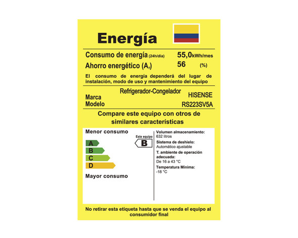 REFRIGERATOR HISENSE RS223SV5A 22.3CF SILVER