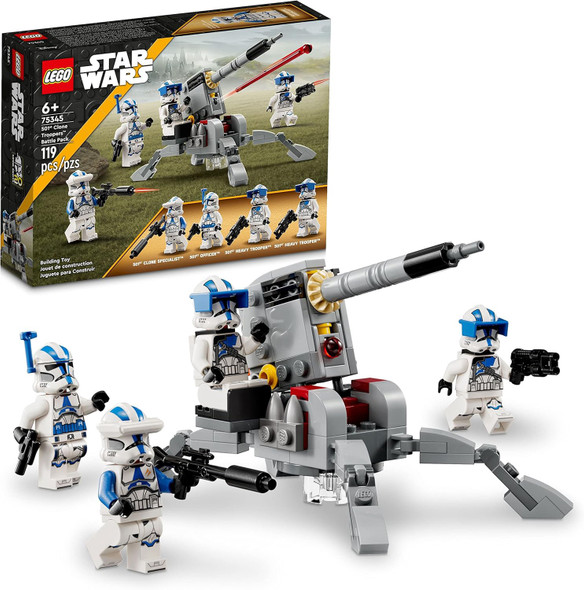 Toy LEGO Star Wars 501st Clone Troopers Battle Pack Minifigures  119pcs 75345