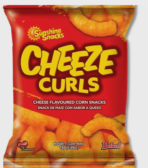 SUNSHINE SNACKS CHEEZE CURLS 14g 0.55oz
