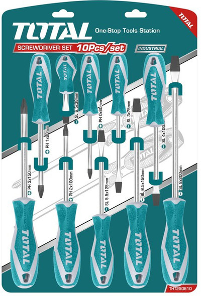 SCREWDRIVER SET 10PCS TOTAL THT250610