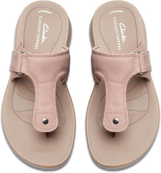 Footwear Women Clarks Thong Sandal Glide Peach / Black Footwear Women Clarks Thong Sandal Glide Peach / Black