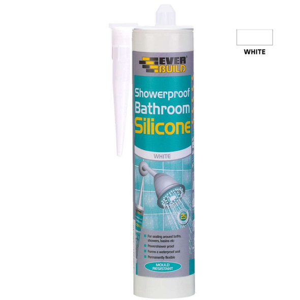 SILICONE BATHROOM SHOWERPROOF WHITE EVER BUILD 280ML
