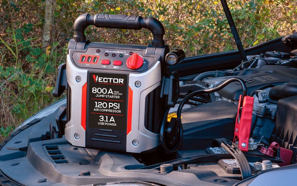 BATTERY JUMP START VECTOR J7CV 4-IN-1 AIR COMPRESSOR USB POWER