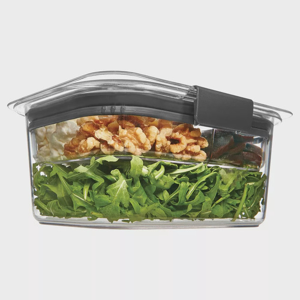FOOD BOWL RUBBERMAID BRILLIANCE STAINSHIELD PLASTIC SALAD KIT 1PC 4.7CUP 1.1L 2136820