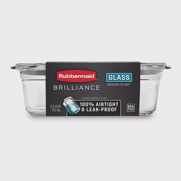 FOOD BOWL RUBBERMAID BRILLIANCE GLASS 1PC 3.2CUP 757ML 2150877