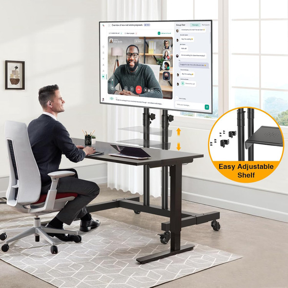 TV Stand Portable Rolling Adjustable MT1005