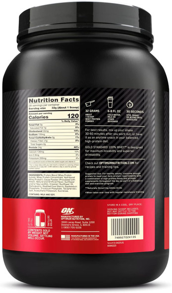 Supplement Whey Protein Gold Standard Optimum Nutrition 2lb Chocolate