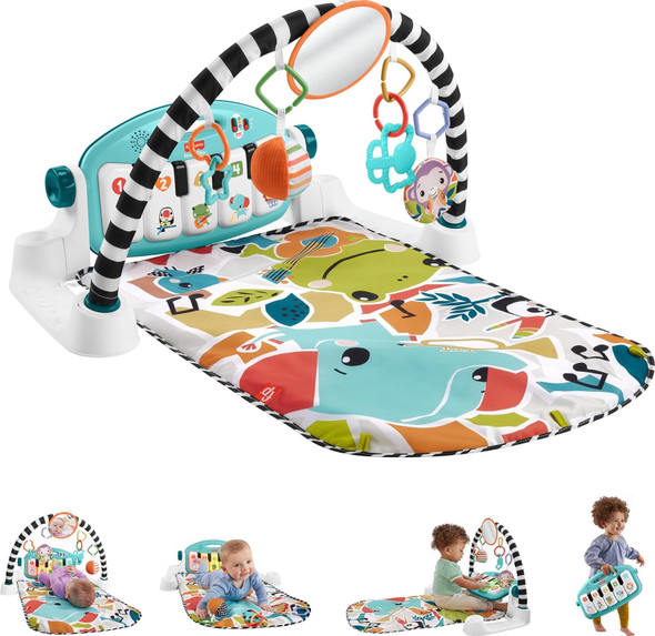 Baby Fisher-Price Playmat Kick & Play Piano Gym Multi Color