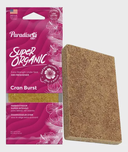 CAR AIR FRESHENER PARADISE AIR SUPER ORGANIC CRAN BURST SO-014 PINK
