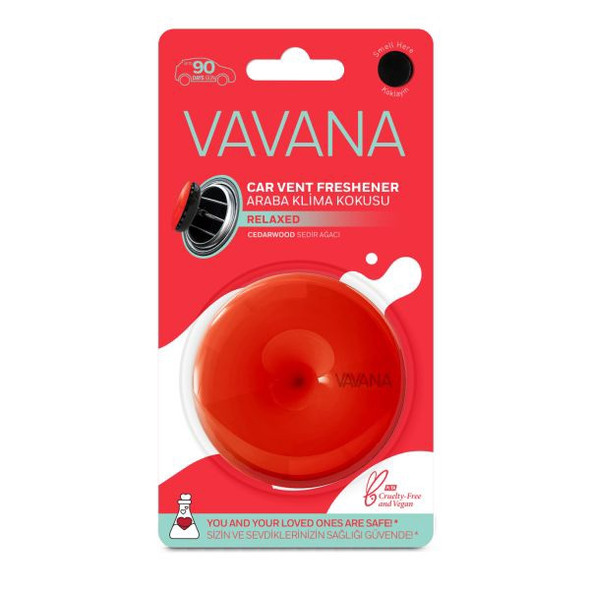 CAR AIR FRESHENER VAVANA RELAXED CEDARWOOD