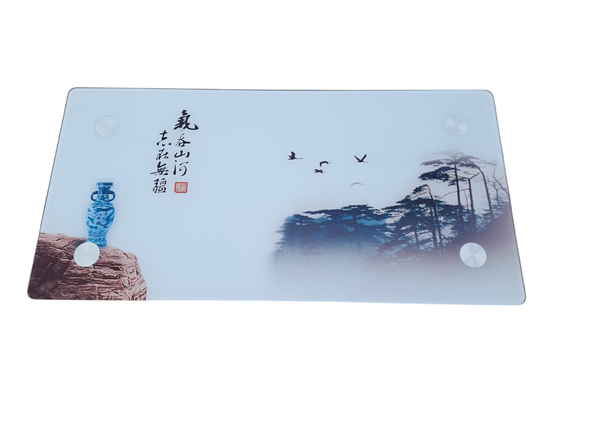 GLASS TABLE CJ-2590-Y45 WHITE