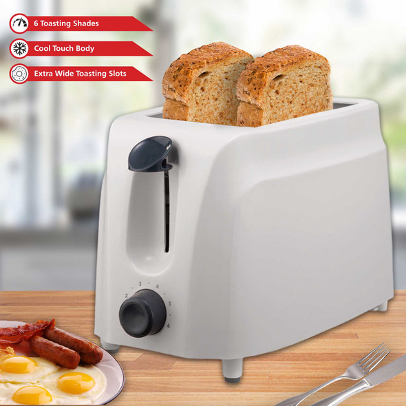 TOASTER 2 SLICE BRENTWOOD TS-260W WHITE