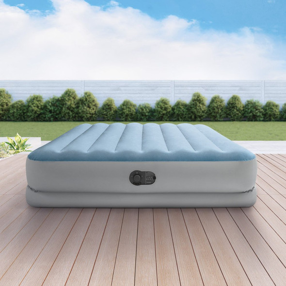 MATTRESS AIR INTEX 64159 60" X 80" X 14" 2P DURA BEAM PLUS WITH PUMP
