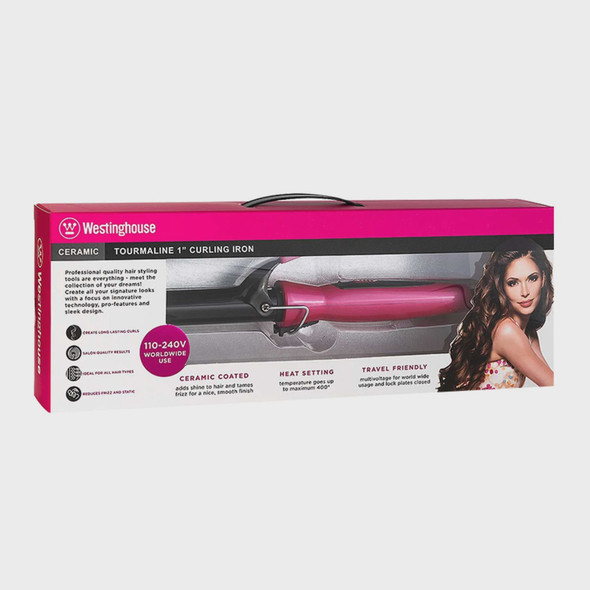 CURLING IRON WESTINGHOUSE WHHCR1124 CERAMIC TOURMALINE 1" 110-2240V