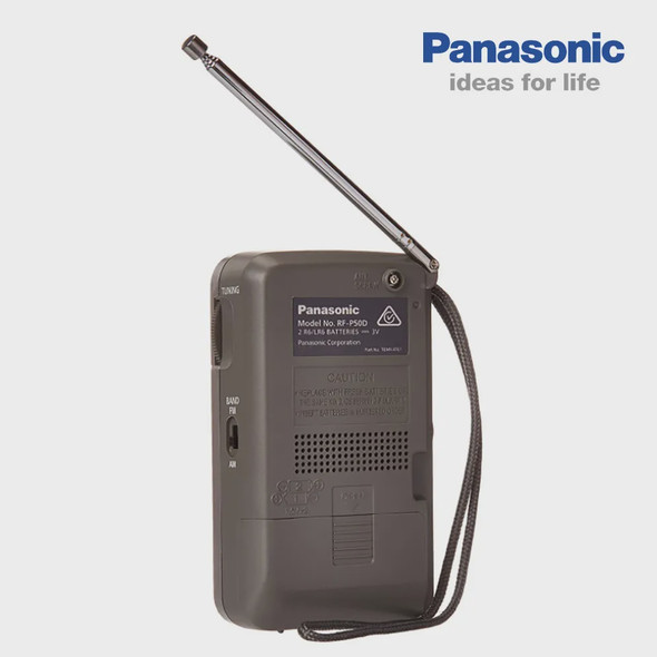 RADIO PANASONIC RF-P50D SILVER FA-AM 2-BAND RECEIVER