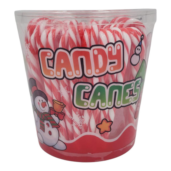 CHRISTMAS CANDY CANES LARGE CLEAR CASE 600g CHRISTMAS CANDY CANES LARGE CLEAR CASE 600g
