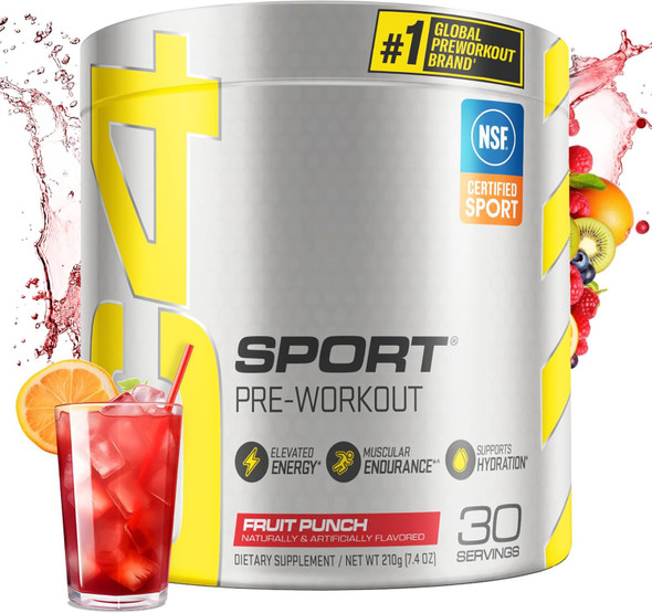Supplement C4 Sport Pre-Workout Powder Blue Raspberry / Fruit Punch Sport  30 servings