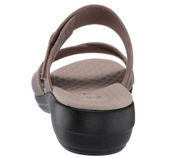 Footwear Clarks Women's Alexis Art Flat Sandal Pewter Metallic Leather