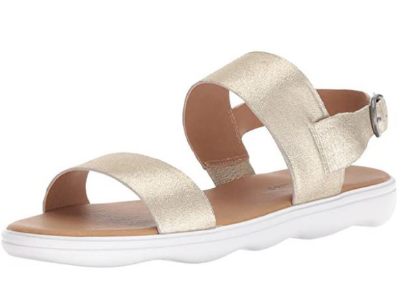 Footwear Lucky Brand Womens Madgey Open Toe Casual Slide Sandals Washed Gold