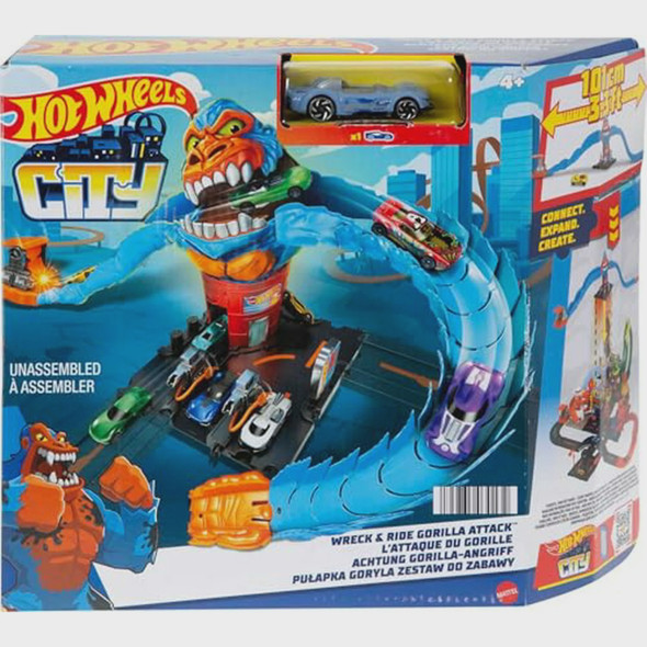 Toy Hot Wheels City Car Track Set Gorilla Grapple