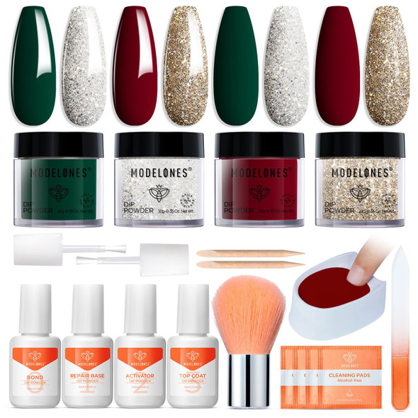 Nails Dip Powder Kit Modelones 4 Colors