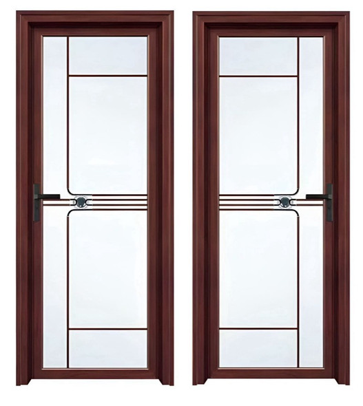DOOR BATHROOM ALUMINUM BROWN FROSTED DECOR GLASS #20-070 210X80CM