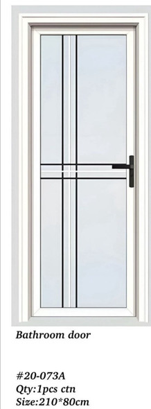 DOOR BATHROOM ALUMINUM WHITE FROSTED DECOR GLASS #20-070 210X80CM