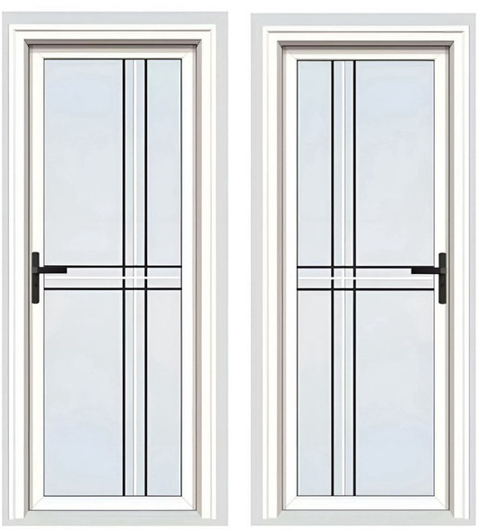 DOOR BATHROOM ALUMINUM WHITE FROSTED DECOR GLASS #20-070 210X80CM DOOR BATHROOM ALUMINUM WHITE FROSTED DECOR GLASS #20-070 210X80CM