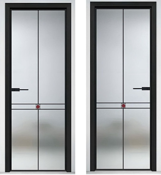 DOOR BATHROOM ALUMINUM BLACK FROSTED DECOR GLASS #ZP-8035 210X80CM DOOR BATHROOM ALUMINUM BLACK FROSTED DECOR GLASS #ZP-8035 210X80CM
