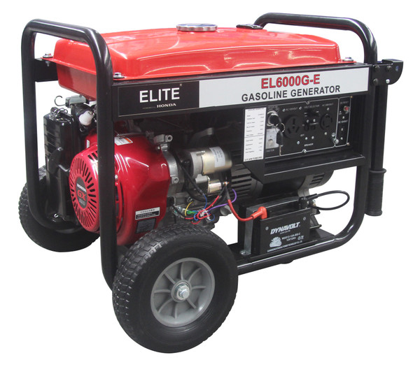 GENERATOR ELITE 6000W EL6000G-E GAS KEY START HONDA ENGINE