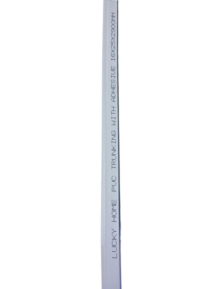 TRUNKING LUCKY HOME 25MM X 16MM PVC 9.5FT WITH ADHESIVE